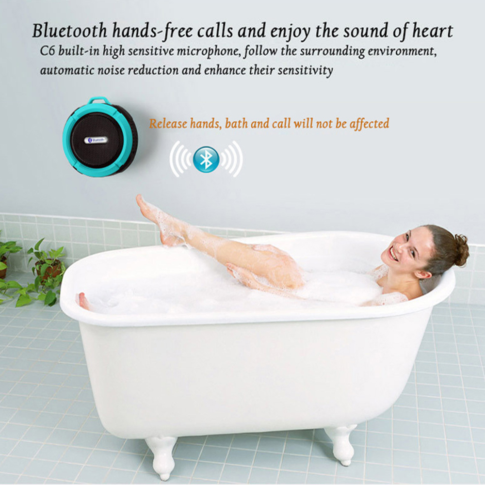 Kleiner, tragbarer, wasserdichter Bluetooth-Lautsprecher mit Saugnapf