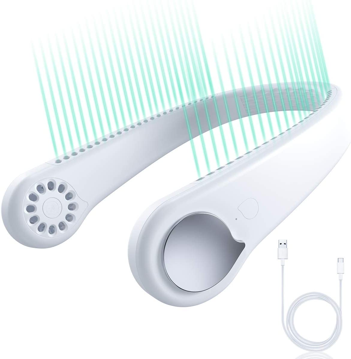 Mini Bladeless Neck Fan – Tragbarer, Wiederaufladbarer Kühlventilator