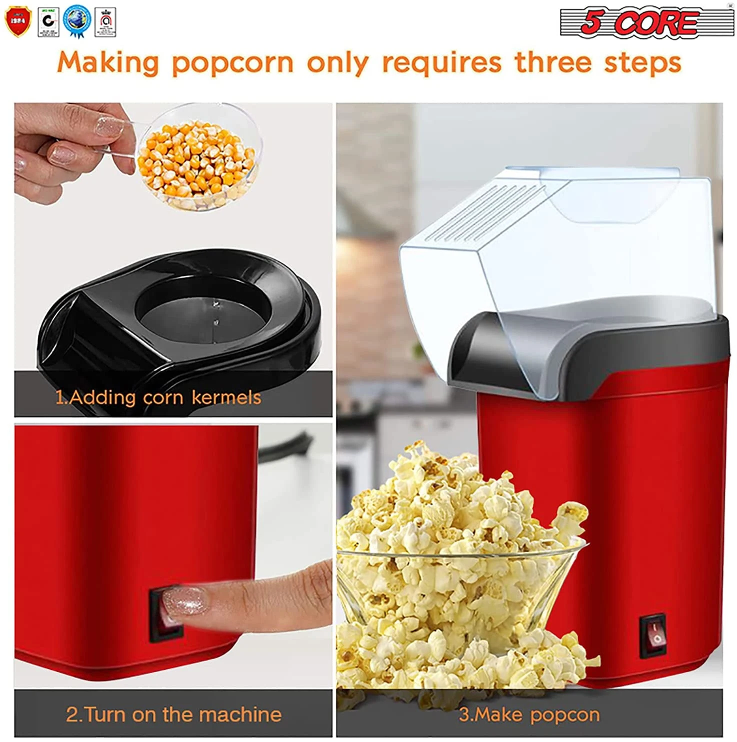 Mini Elektrischer Popcornmaker – Kompakte Heißluft‑Popcornmaschine für Zuhause