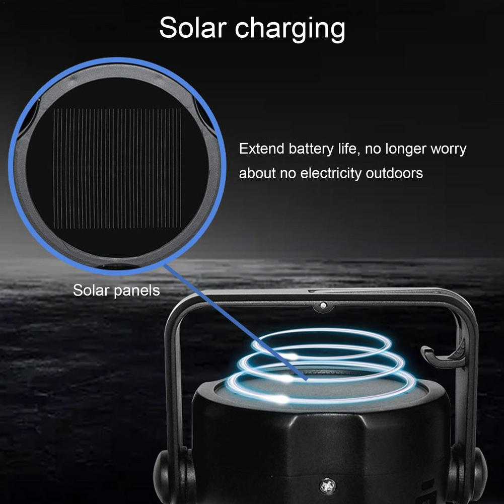 Zusammenklappbarer Ventilator, tragbare LED-Solar-Campinglaterne mit Haken