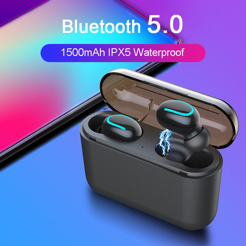 TWS-Bluetooth-5.0-Kopfhörer mit 1500-mAh-Powerbank