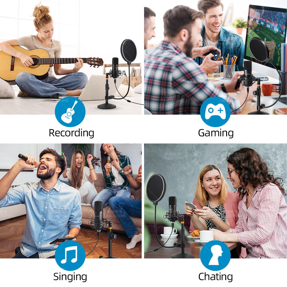 USB-Streaming-Podcast-PC-Mikrofon-Podcast-Mikrofon-Set