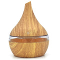 Elektrischer USB‑Aromadiffusor mit LED‑Licht – Holz‑Luftbefeuchter für ätherische Öle